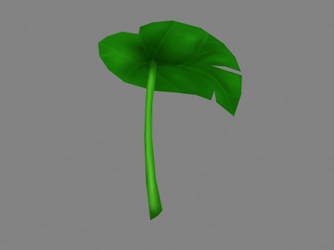 A taro leaf - Cartoon leaf 3Dモデル