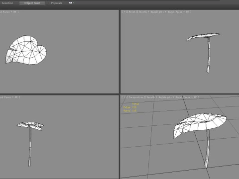 A taro leaf - Cartoon leaf 3D Model