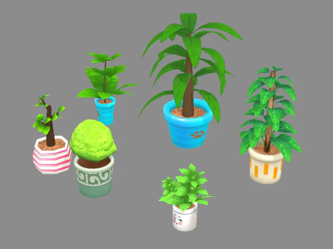 Potted plants - A 3D Model