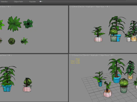 Potted plants - A 3D Model