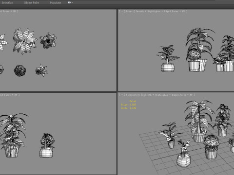Potted plants - A Modello 3D
