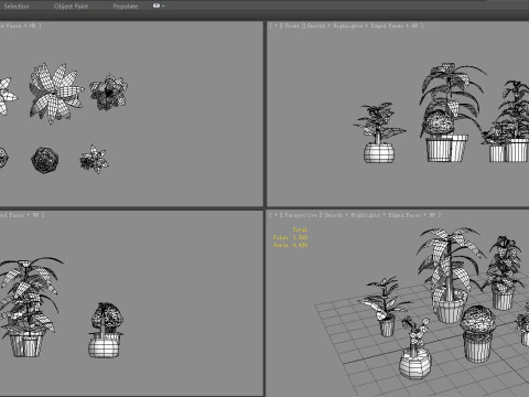 Potted plants - A 3D Model