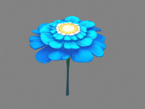 A blue flower 3D Model