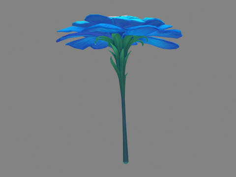 A blue flower 3D Model
