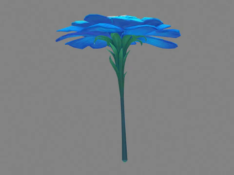 A blue flower 3D Model