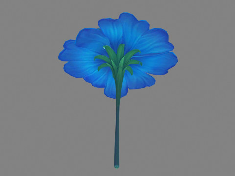 A blue flower 3D Model