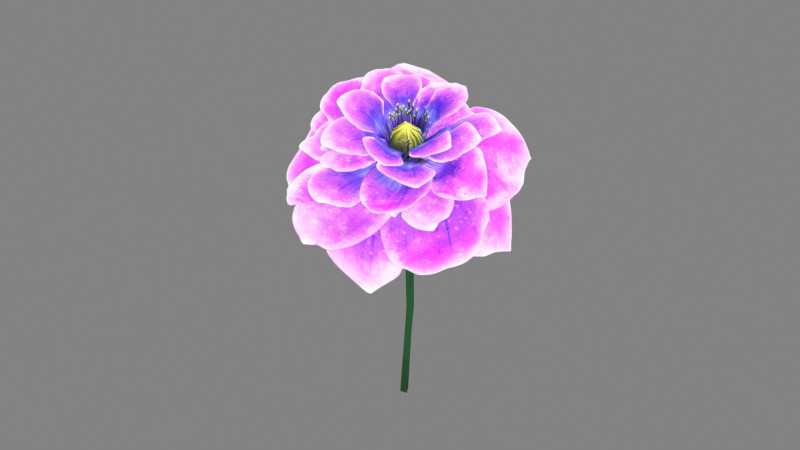 A purple flower 3D मॉडल .c4d .max .obj .3ds .fbx .stl .blend 