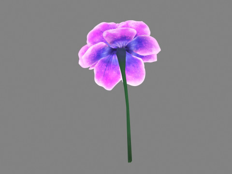 A purple flower 3D मॉडल