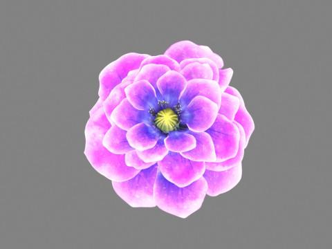 A purple flower 3D मॉडल