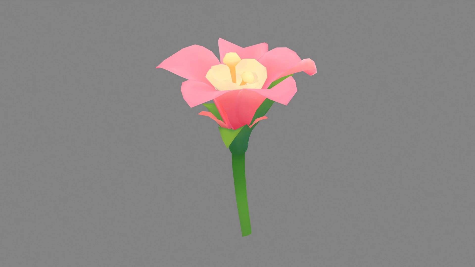 A pink flower 3D Model .c4d .max .obj .3ds .fbx .stl .blend 