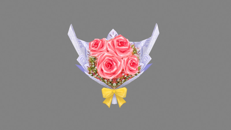 A bouquet of pink roses Modelo 3D .c4d .max .obj .3ds .fbx .stl .blend