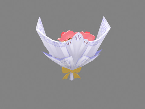 A bouquet of pink roses Modelo 3D