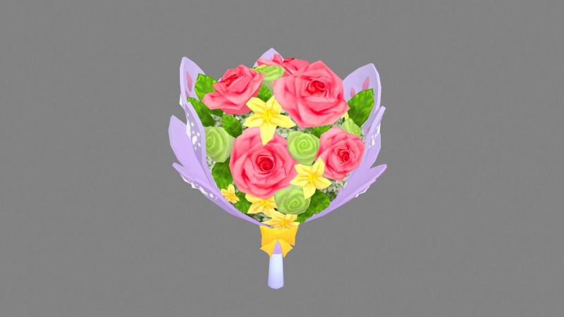 A bouquet of flowers Model 3D .c4d .max .obj .3ds .fbx .stl .blend 