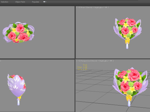 A bouquet of flowers Model 3D