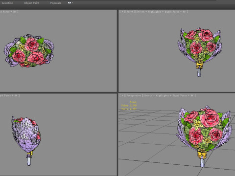 A bouquet of flowers Model 3D