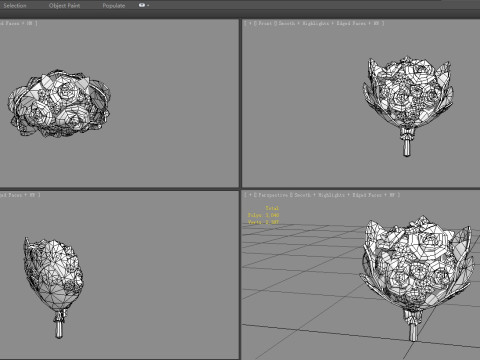 A bouquet of flowers Model 3D