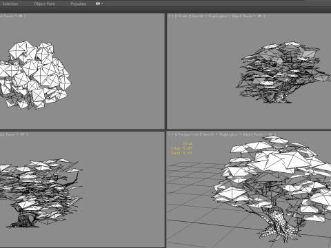 A peach blossom tree - big - Cherry blossom trees - sakura 3D Model