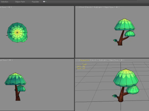 Cartoon small tree 3D Model
