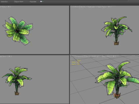 Cartoon palm tree 3D Model