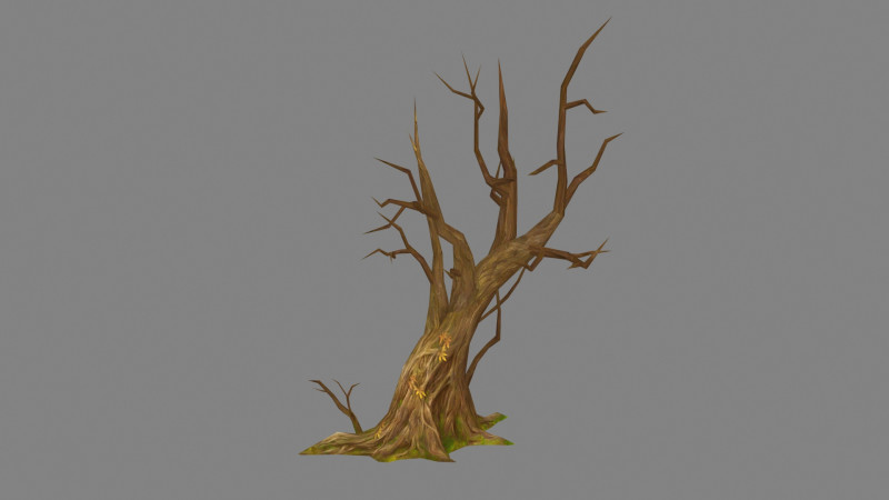 A dead tree - decayed tree - withered tree 3D Model .c4d .max .obj .3ds .fbx .stl .blend 