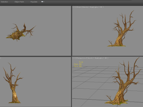 A dead tree - decayed tree - withered tree 3D Model