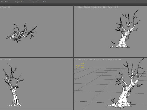 A dead tree - decayed tree - withered tree 3D Model