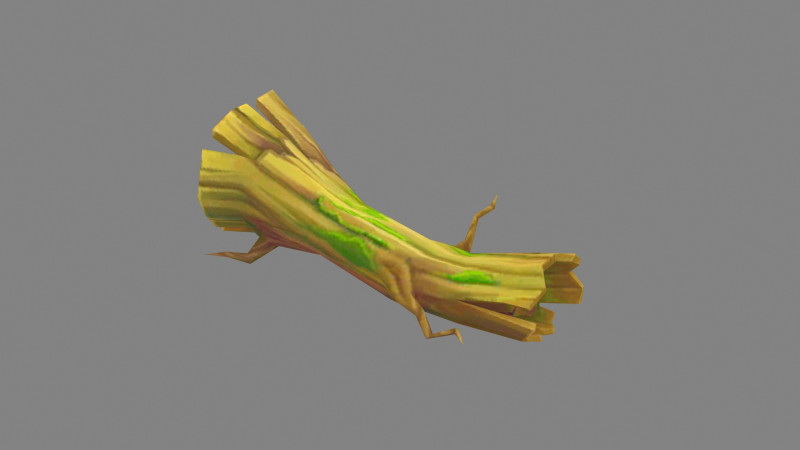 Fallen withered tree 3D Model .c4d .max .obj .3ds .fbx .stl .blend 