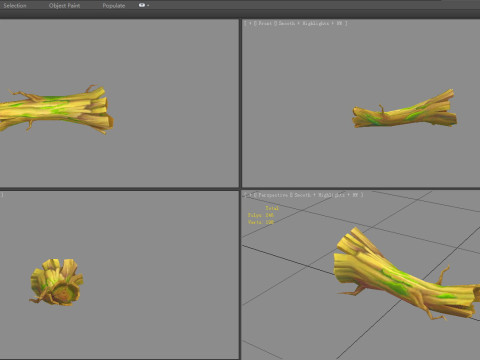 Fallen withered tree 3D Model