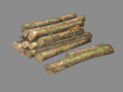 A pile of wood Modelo 3D