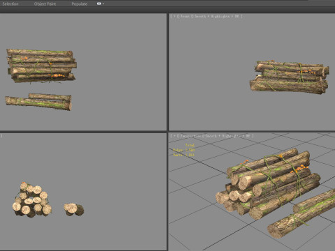 A pile of wood 3D Модель