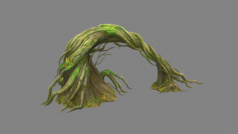 Fallen trees - Curved vines - jungle roots Modello 3D .c4d .max .obj .3ds .fbx .stl .blend 