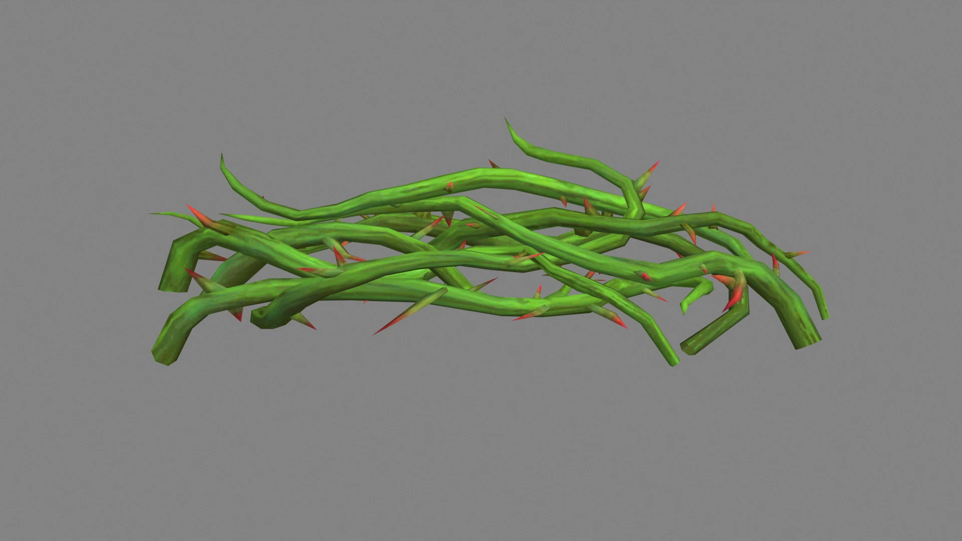 Cartoon Thorns bushes - Thorny plants 3D Model .c4d .max .obj .3ds .fbx .stl .blend
