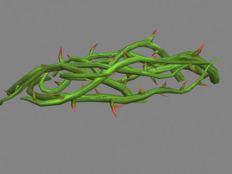 Cartoon Thorns bushes - Thorny plants 3Dモデル