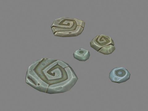 Cartoon runestone - Magic Stone 3D 모델
