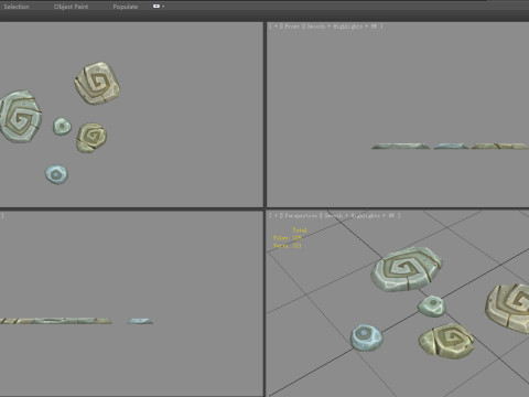 Cartoon runestone - Magic Stone 3D 모델