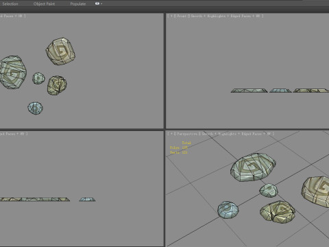Cartoon runestone - Magic Stone 3D 모델