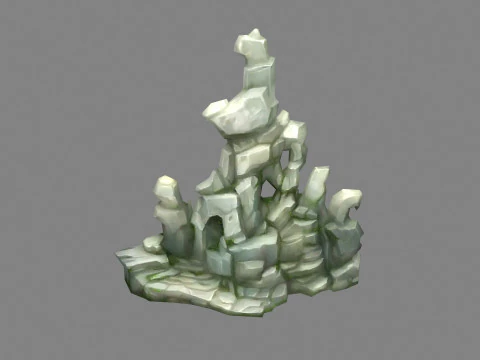 Rockery stones - decorative rock - Landscape rockery 3D Model