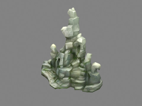 Rockery stones - decorative rock - Landscape rockery 3D Модель