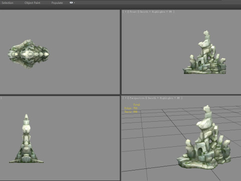 Rockery stones - decorative rock - Landscape rockery 3D Модель