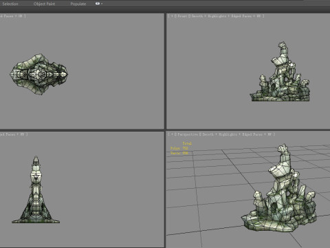 Rockery stones - decorative rock - Landscape rockery 3D Модель
