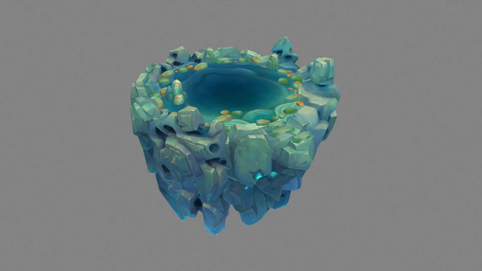 Suspended stone - Floating rock - Magic Stone - Taihu stone 3D Model .c4d .max .obj .3ds .fbx .stl .blend 