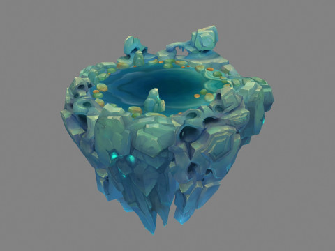 Suspended stone - Floating rock - Magic Stone - Taihu stone 3D Model