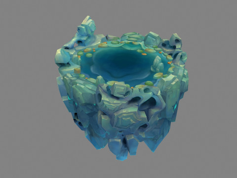 Suspended stone - Floating rock - Magic Stone - Taihu stone 3D Model