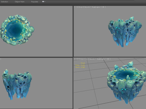 Suspended stone - Floating rock - Magic Stone - Taihu stone 3D Model