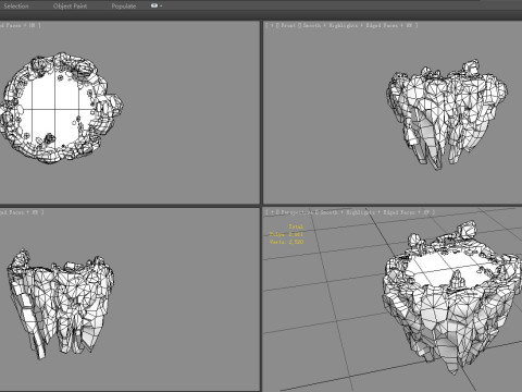 Suspended stone - Floating rock - Magic Stone - Taihu stone 3D Model