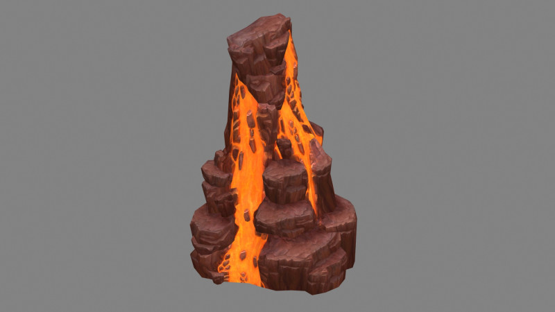 Magma stone - volcanic rock - A 3D Model .c4d .max .obj .3ds .fbx .stl .blend 