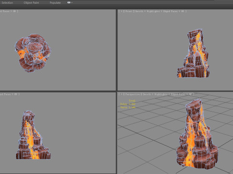 Magma stone - volcanic rock - A 3D Model