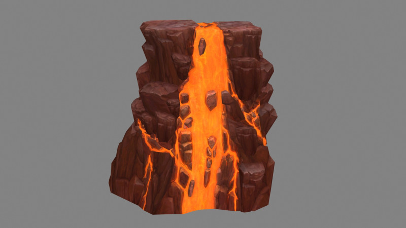 Magma stone - volcanic rock - B Model 3D .c4d .max .obj .3ds .fbx .stl .blend 
