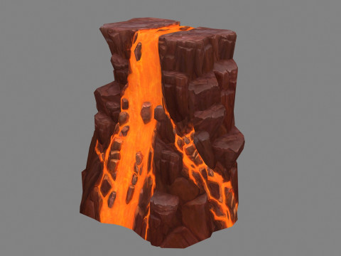 Magma stone - volcanic rock - B Model 3D
