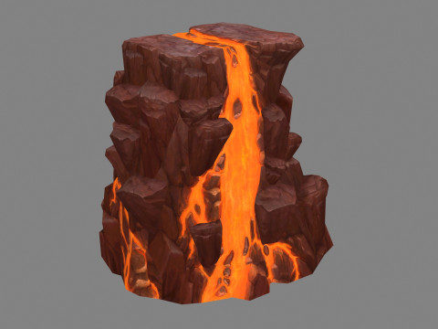Magma stone - volcanic rock - B Model 3D